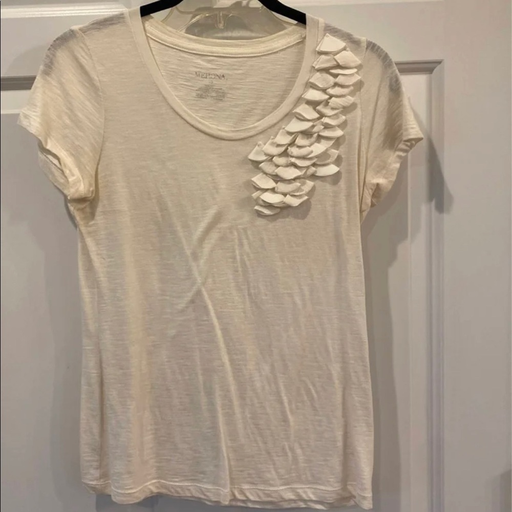 Cream detail knit top